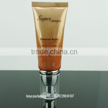 plastic tube with airless pump cap style for cosmetic packaging