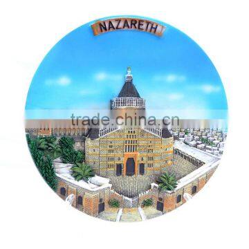 custom resin souvenir plate Israel NAZARETH