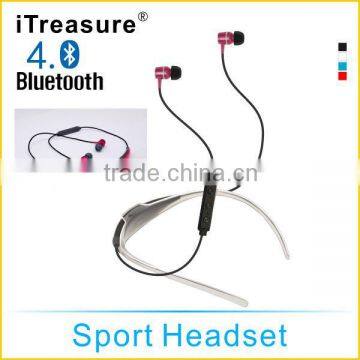 iTreasure 2015 bluetooth earphone stereo neckband bluetooth headset for xiaomi