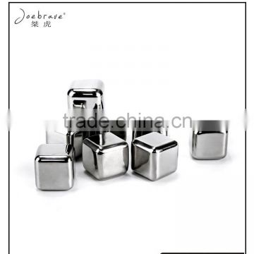 Reusable Square Shape Stainless Steel Ice Cube, quick chill cube stone