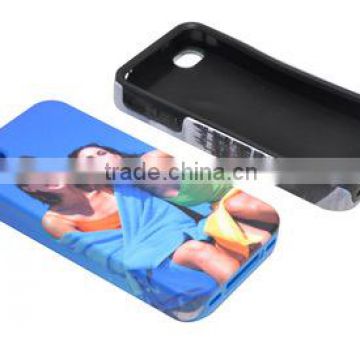 TPU Dual-Protective 3D Ploymer case for iphone4 4s Silicone 3D polymer bulk cell phone cases Sublimation blank phone cases