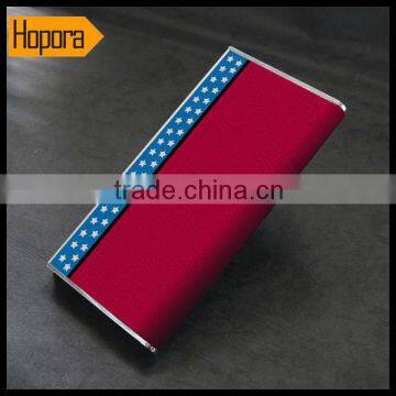 8000Mah Portable Backup External Battery Charger Leather Power Bank OEM Accept