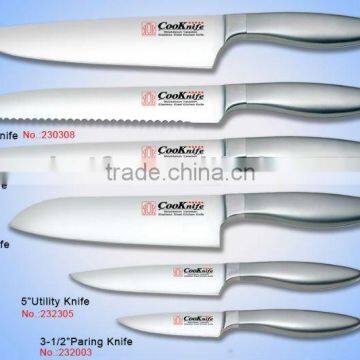 6Pcs All Stainless Steel Kitchen Knife Set