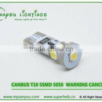 Led car light T10 5SMD CANBUS 5050 led lighting for car car bulbs led car light led