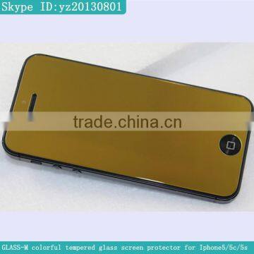 for iphone 5 gold stickers tempered glass