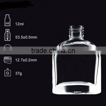 custom made 1/2OZ clear empty Crystal nail polish Glass Bottle manufacturer design