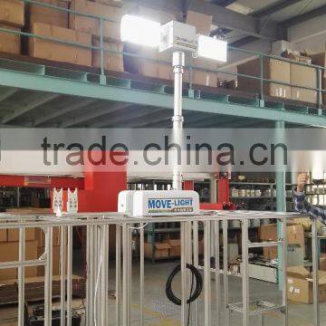 truck and police car top mounted telescopic mast lighting system