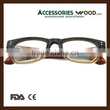 PC frame wooden leg optical reading glasses high quality RX glasses wooden Clear glasses