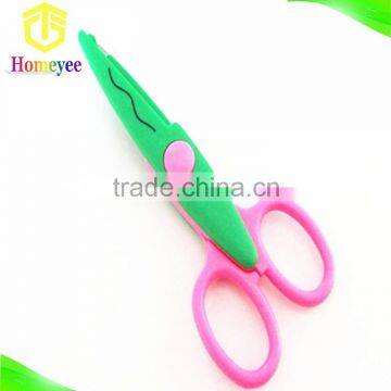 plastic handle children art craft decorative scissor