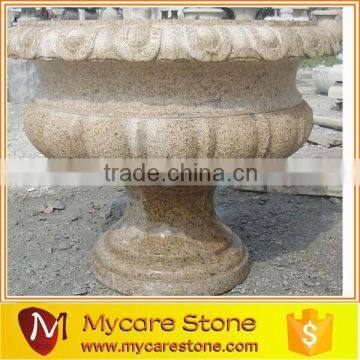 Chinese stone planter flower pot, stone flower planters