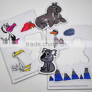 guangzhou manufacturer newest cute cartoon kids fridge magnetic puzzle for kids