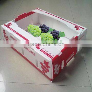 Stackable corflute box for fruit,pp corrugated grape box