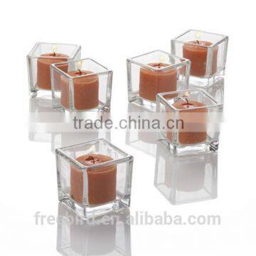 Cube Clear Glass Votive Candle Holder photo-5