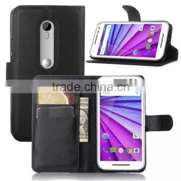 Cheap goods from china wallet card holder leather phone covers for motorola moto g3 china wholesale