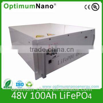 Deep cycle 48v lifepo4 patent-packed solar battery 100ah with BMS