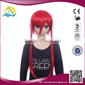 Special price and Good quality long red cosplay wigs