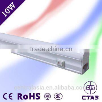 Jiangmen factory 3 years warranty install T5 Integrated LED Tube with switch 10W 600MM high PF 120deg t5 led tube