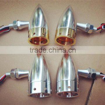 motorcycle bullet turn lights for soprtster motorcycle brass turn signals with brass ring for harley