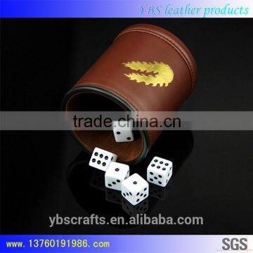 wholsale custom classical leather dice cup for entertainment