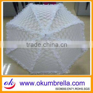 full body umbrella lace embroidery umbrella for wedding in white color