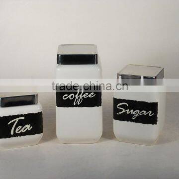 3pc ceramic storage canister set