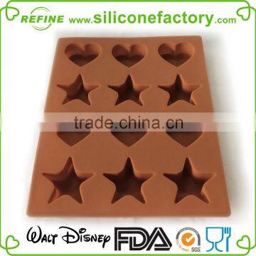 100% food grade classic star heart shape silicone ice mould