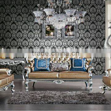 American Style Silver Gilded Sectional Sofa in China Furniture DXY-830#