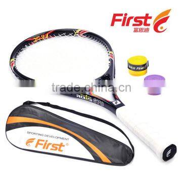 Different parts tennis racket with carbon fiber