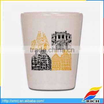 Unique shaped cutom personalize shot glass for souvenirs