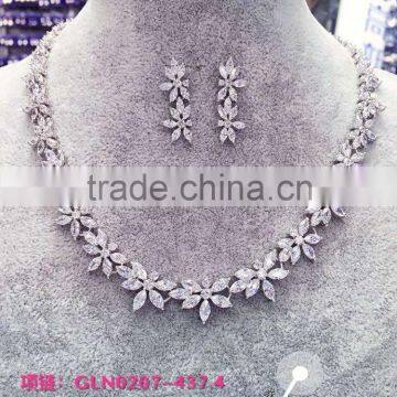 Cubic zirconia stone Bridal necklace set