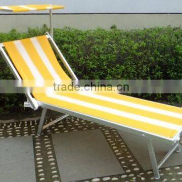 Chaise lounge with sun canopy