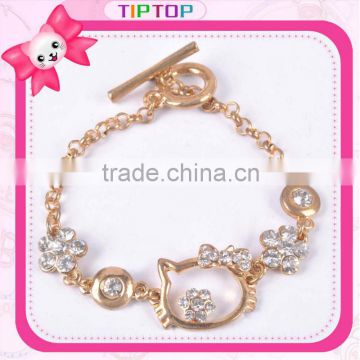 hello kitty flower crystal chain bracelet