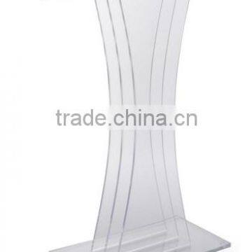 Acrylic Pulpit for Floor, Rubber Feet - Clear