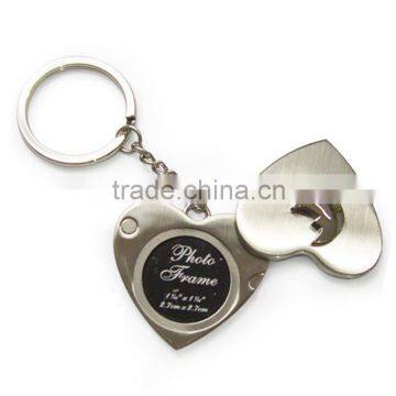 Fashion Photo Frame Heart Keychain