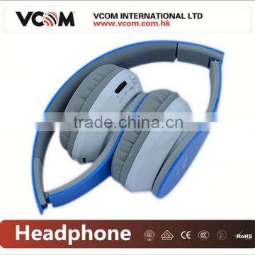 VCOM 2015 Top Selling Wireless Folding Headband Headset with SD Card