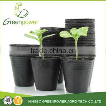 Factory price cheap black flexible plastic nursery pots soft flower pot