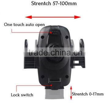 Universal One Hand Release 360 Degree Rotation Windshield Wireless qi Car Charger for 3.5-6inch Smartphone photo-3