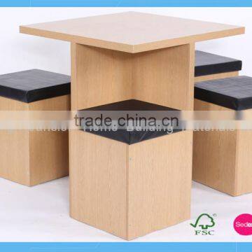 Fashional restaurant dining table chairs wooden dining table set wholesale