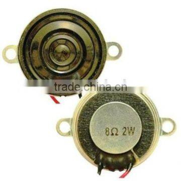 Micro Mylar Speaker P/N MD28B-RB1198-R4 (D28.0*H5.2) with mounting supports for telecommunication