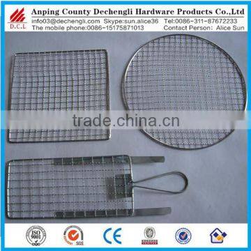 Crimped wire mesh/bbq grill