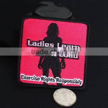 custom high quality 3D embroidery personalized girl patches for garment