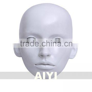 Sexy big eyes female head with colorful face