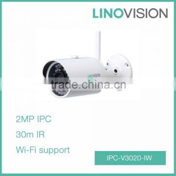 2 MP Full HD Network 30m IR water-proof P2P Small Bullet Wireless IP Camera