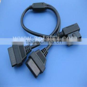 Automotive diagnostic tools OBDII Y splitter cable obd2 wiring