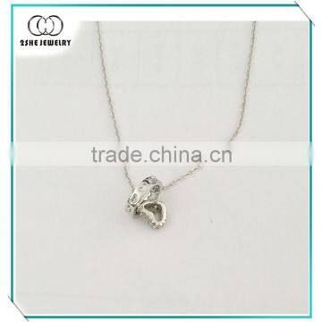 Gorgeous 925 Silver Heart Charm Necklace