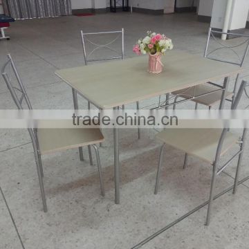 MDF top dining table and MDF seat chairs