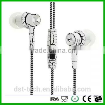 Knitted woven cable clear sound earphone for pc