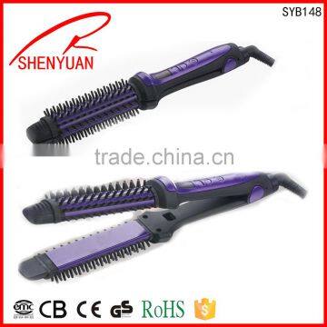 The LED display pro CE ROHS Ceramic coating Flat Iron PTC Hair flat iron 35W barber shop hair equipment hair straightener