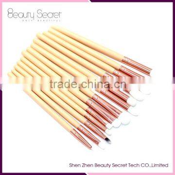 Free Sample 20pcs High Quality Gold makeup brush bag for makeup brush