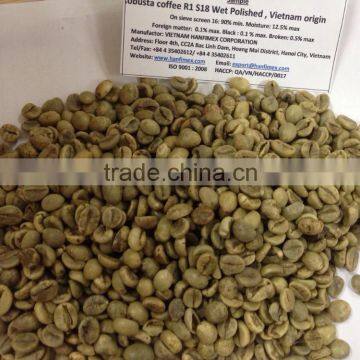 NEW CROP 2016 VIETNAM WHOLE SALE CLEAN ROBUSTA COFFEE BEAN